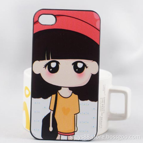 New Arrival Big Eye Cartoon Girl Print Case for iPhone4 4G for iPhone 4s Lovely Fashion Girl